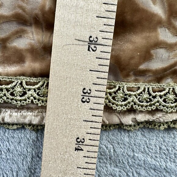 Sundance Catalog Dress Women's Size 6 Velvet Burnout Beige Silk Champagne Dreams - Picture 12 of 16